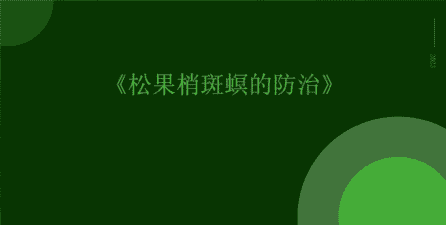 松果梢斑螟的防治