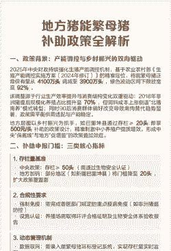 母猪生产后的补助是什么