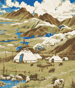 养羊养牛墙绘图怎么画好看