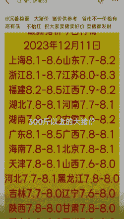 300斤的猪能卖多少钱