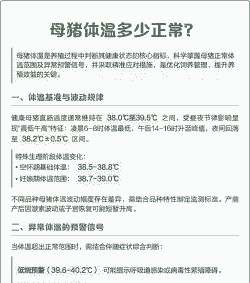 母猪正常温度是多少正常