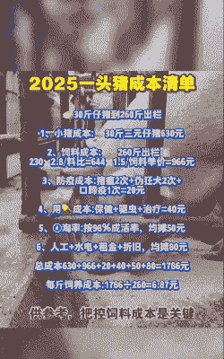 三十斤小猪吃多少钱