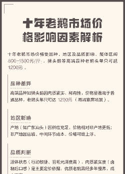 十年老鹅值多少钱