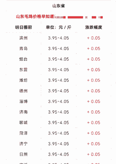 山东省肉鸡产品价格