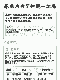 养鸡为什么要养鹅