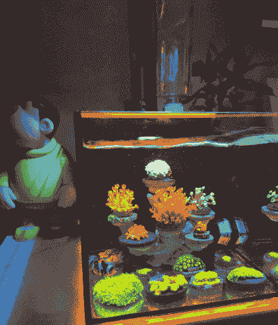 鲨鱼哥在海里养花