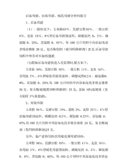 母猪产后的饲料配方