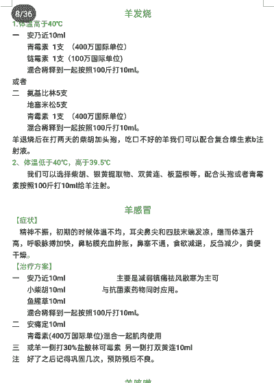 青霉素对山羊的用量