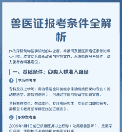 兽医要什么条件