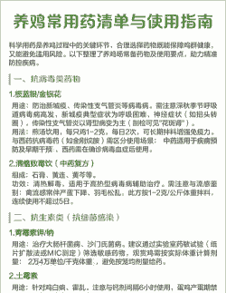 养鸡用什么药预防