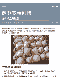 鸡下软蛋喂什么