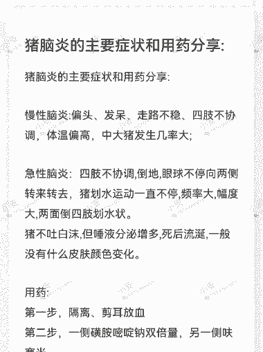 猪什么时候打脑炎