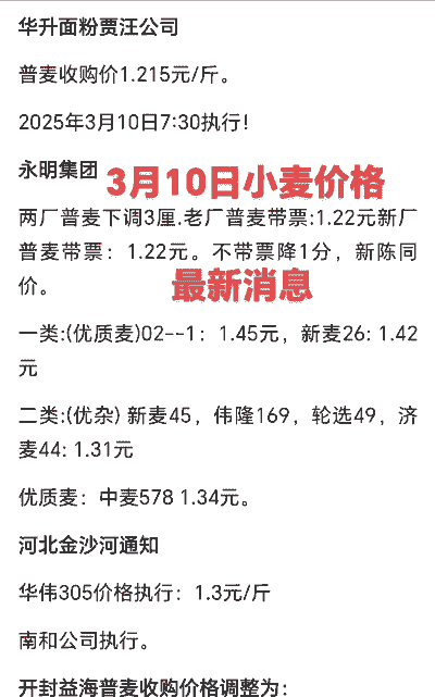 小麦什么时间涨价啊