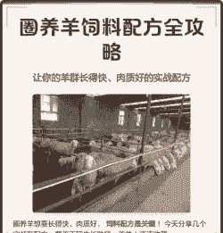 圈养羊需要什么饲料