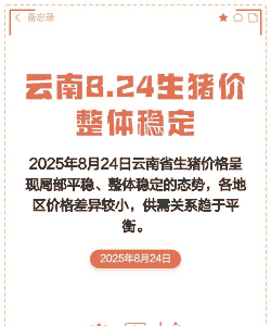 云南省的生猪价格