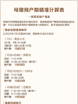 生猪的计算公式