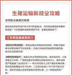 跨省运输生猪规定