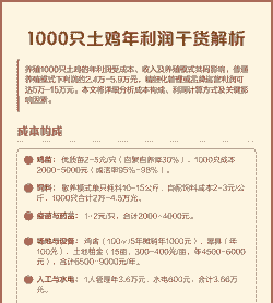 养殖土鸡每年的利润