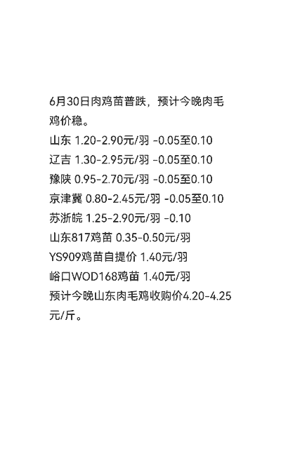 鸡苗价格为何突然下跌