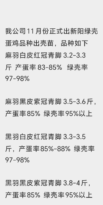 绿壳鸡苗出售价格