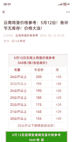 云南孵化场鸡苗价格表