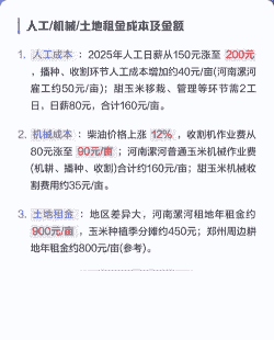 种玉米种植成本