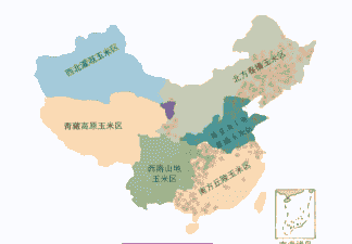 中国玉米种植面积及分布