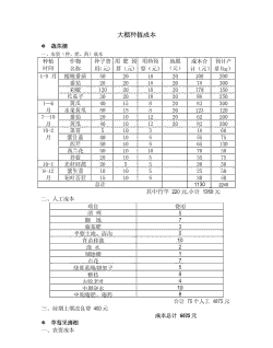 玉米种植成本预算表