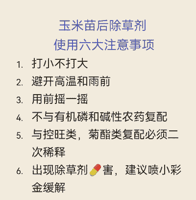 玉米种植技巧除草剂使用