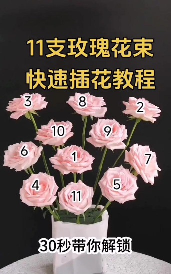 线怎么插到鲜花上